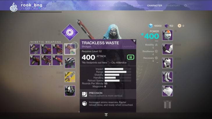 destiny 2 forsaken character screen ui