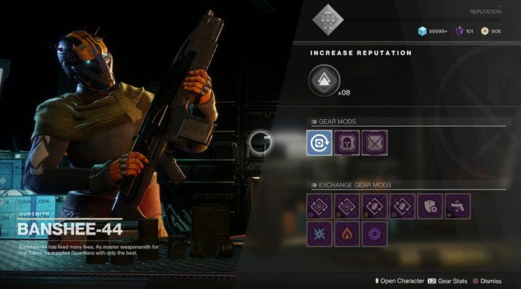 destiny 2 gunsmith bounties enhancement cores