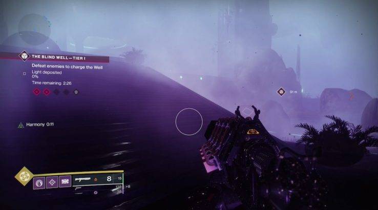 harmony buff in blind well activity