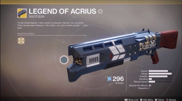 destiny 2 legend of acrius shotgun