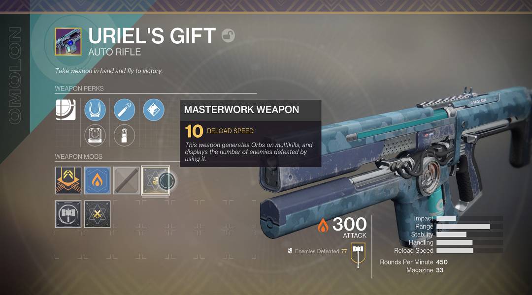 Destiny 2 Masterwork Weapons Added in December Update
