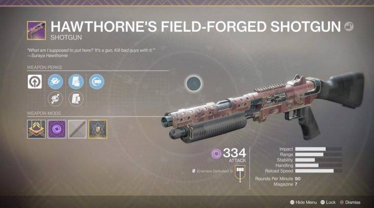 destiny 2 masterworks shotgun
