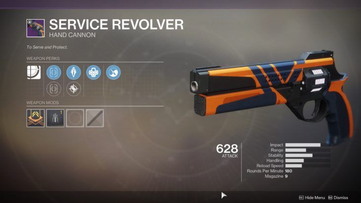destiny 2 service revolver