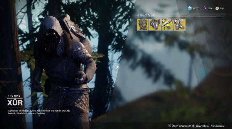 destiny 2 xur dec 8 exotic armor weapon