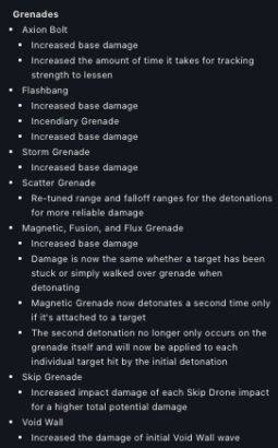 destiny 2 year 2 grenade changes