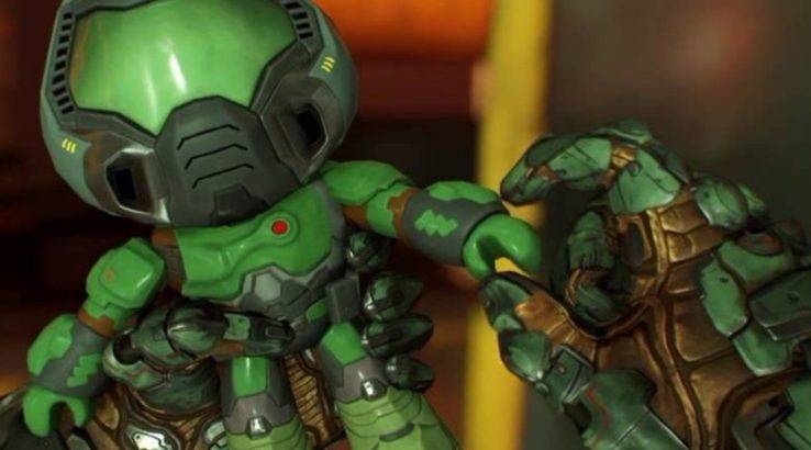 The Evil Within 2 Guide: Where to Find All the Bethesda Easter Eggs - Doom action figure