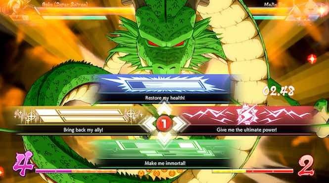 dragon ball fighterz shenron wishes