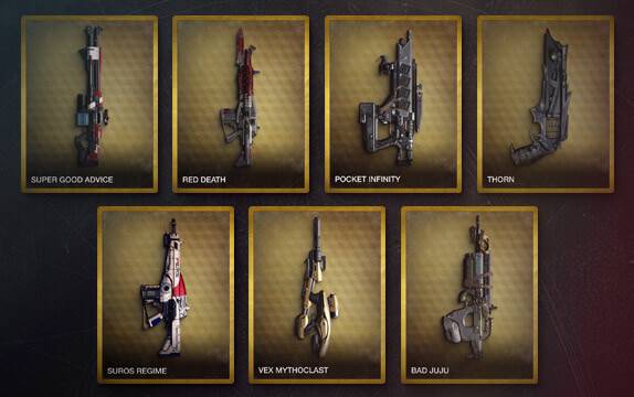 new destiny exotics