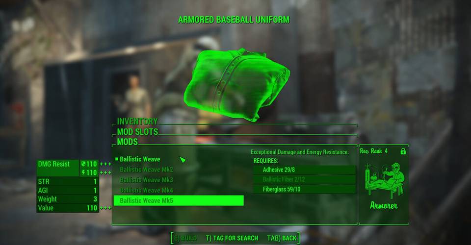Fallout 4 How To Craft Powerful Under Armor Game Rant