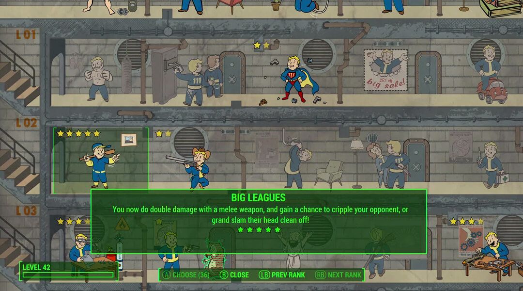 Fallout 4 Big Leagues Perk