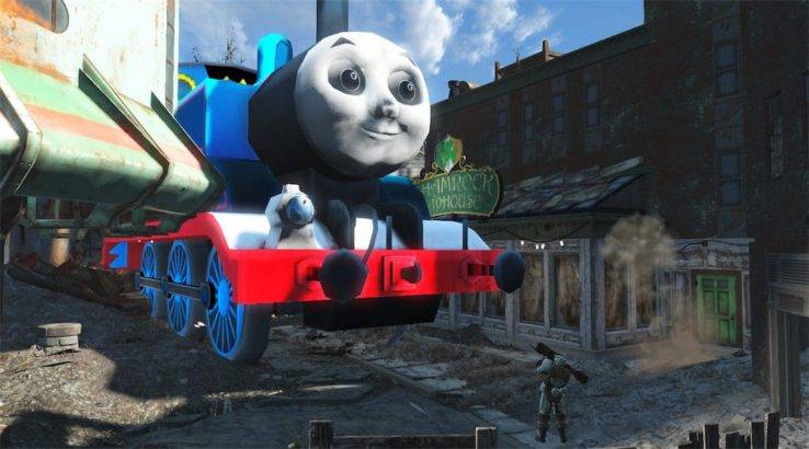 fallout 4 ps4 mod thomas tank engine