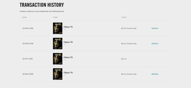 fallout 76 transaction history beta