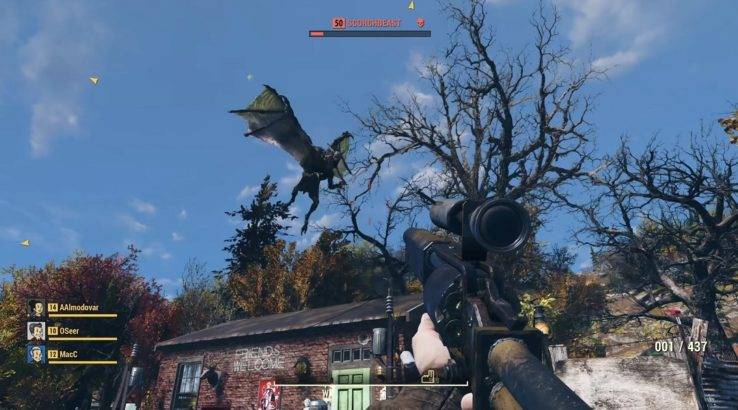 fallout 76 scorchbeast gameplay