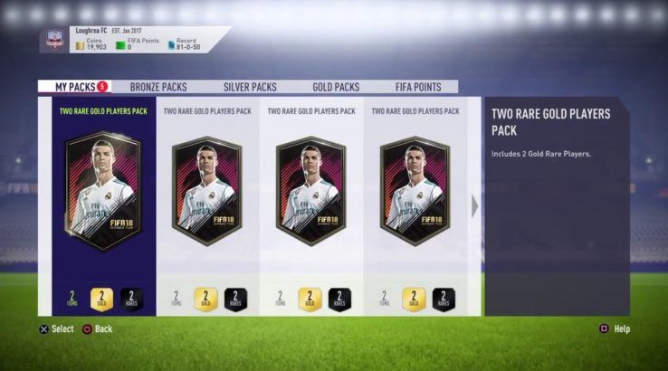 fifa 18 ultimate team player packs