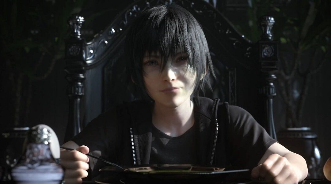 Leaked Final Fantasy 15 Gameplay Footage Features Young Noctis Dream Sequence - Noctis eating