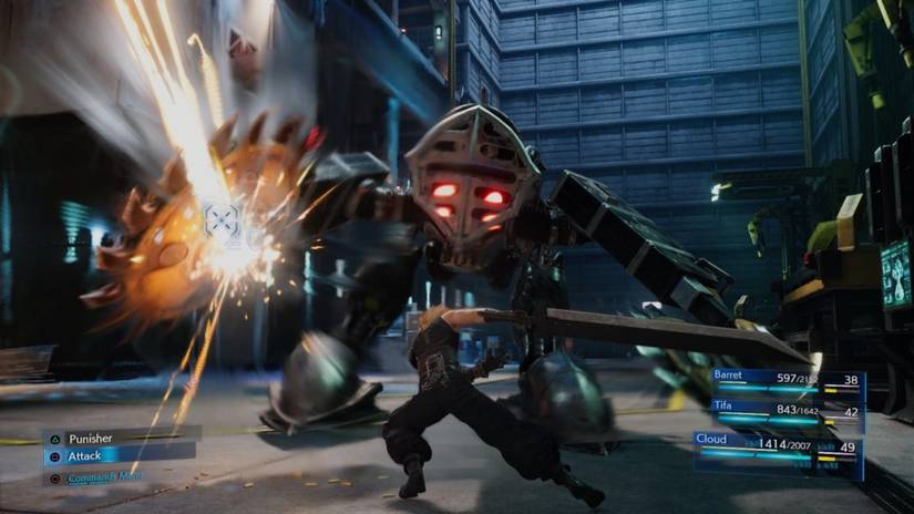 final fantasy 7 combat screenshot