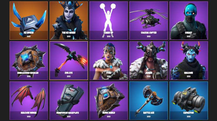 fortnite unreleased skins