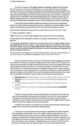 fortnite lawsuit letter mother