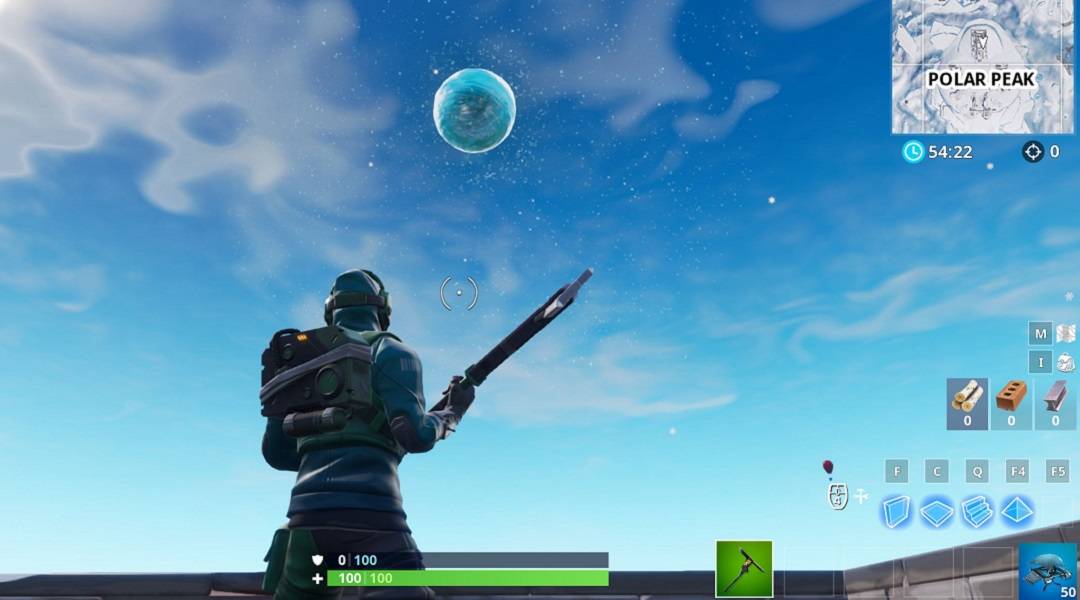 fortnite polar peak ice ball event
