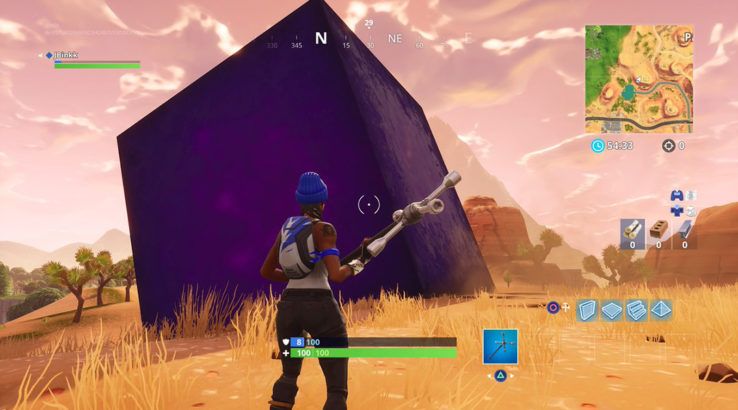 fortnite purple cube dome