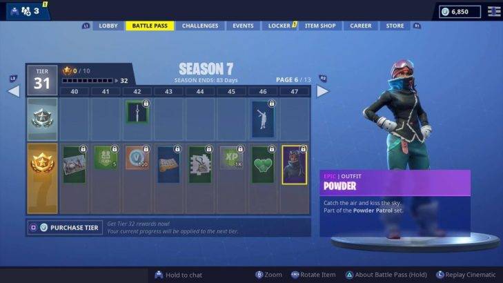 fortnite season 7 powder