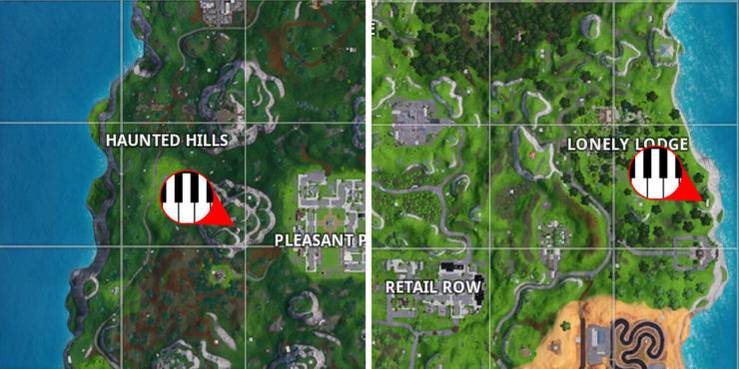fortnite where to find pianos