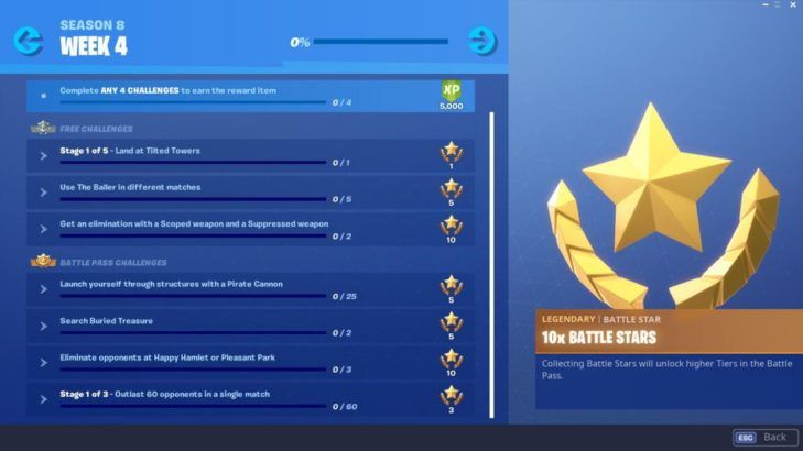 fortnite s8w4 challenges