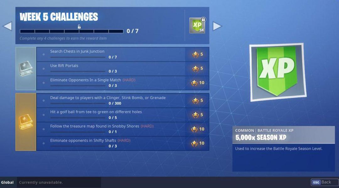 Fortnite Season 5 Week 5 Challenges: Full List And How To Complete Them