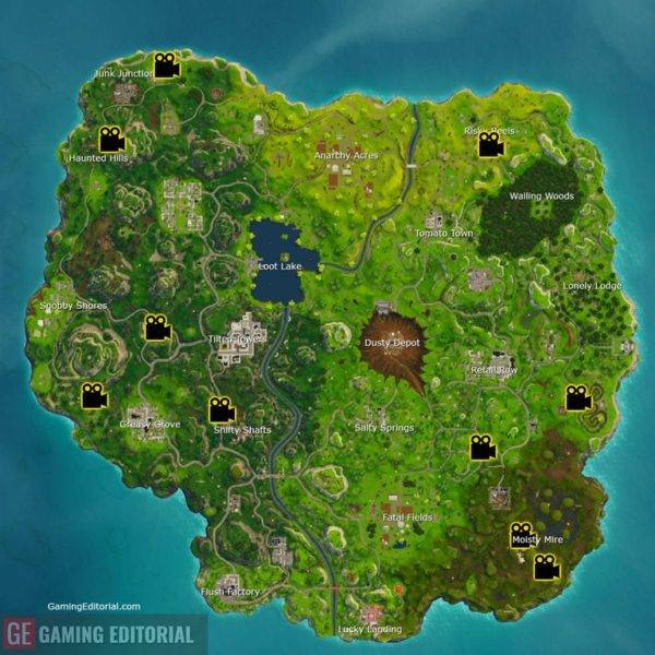 fortntie camera map locations