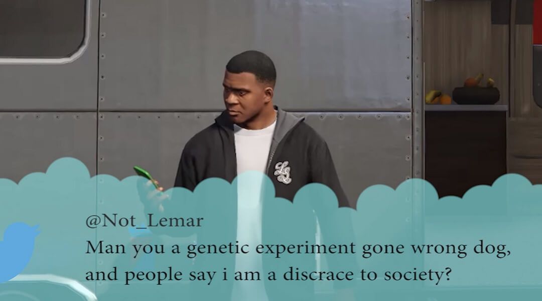 Grand Theft Auto 5 Characters Read Mean Tweets - Franklin reading mean tweets