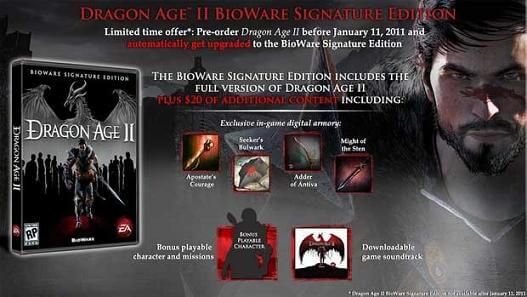 Dragon Age 2 Free Upgrade Signature Edition