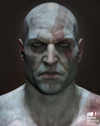 god of war kratos without beard playstation santa monica studios