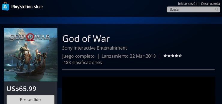 god of war release date playstation page