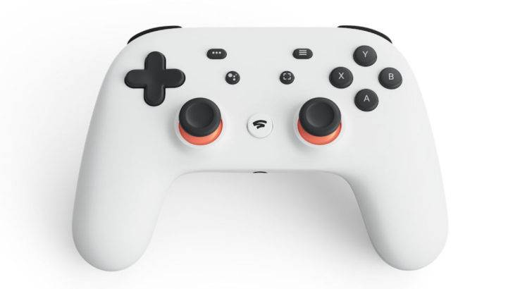 Google Stadia controller in white