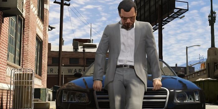 'Grand Theft Auto 5' Breaks Steam Record - Michael on car
