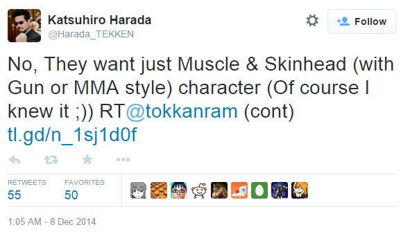 Harada Tweets about Tekken 7's Lucky Chloe