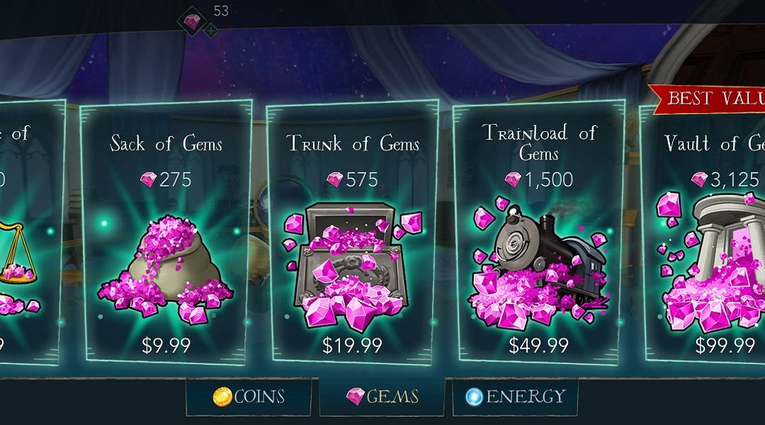 harry potter hogwarts mystery gems