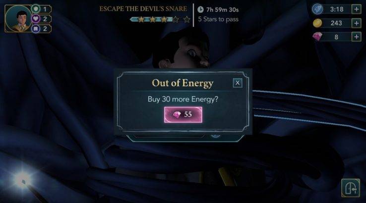 harry potter hogwarts mystery out of energy screen