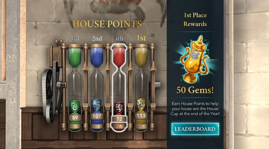harry potter hogwarts mystery year 5 house cup rankings