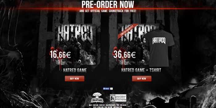 Hatred Pre-Orders