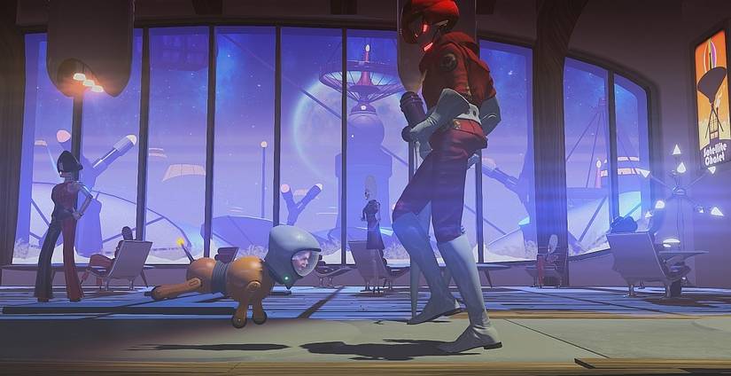 Headlander Review - Robot dog