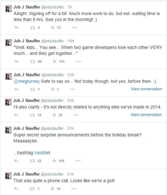 Job Stauffer's teasing Telltale tweets