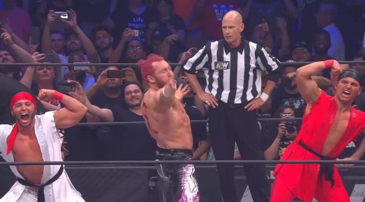 aew fyter fest kenny omega and the young bucks cosplay as street fighter characters