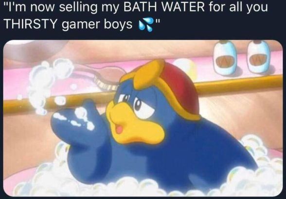 kirby king dedede bath water memes