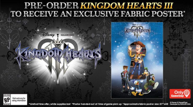 kingdom hearts 3 gamestop preorder bonus