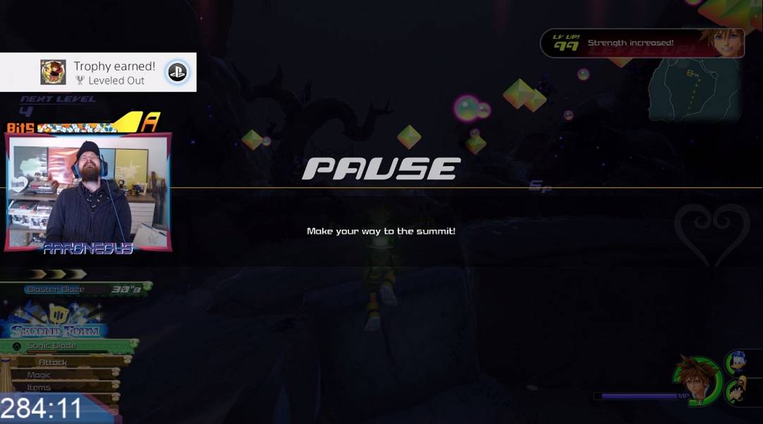 aaroneousgaming kingdom hearts 3 level 99 olympus moment