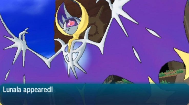 The Ghost Pokemon Lunala in Pokemon Moon