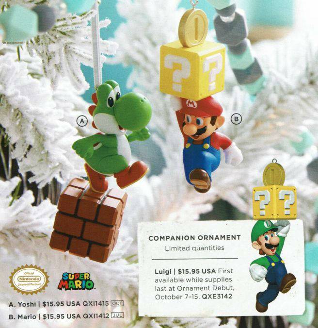 mario hallmark ornaments