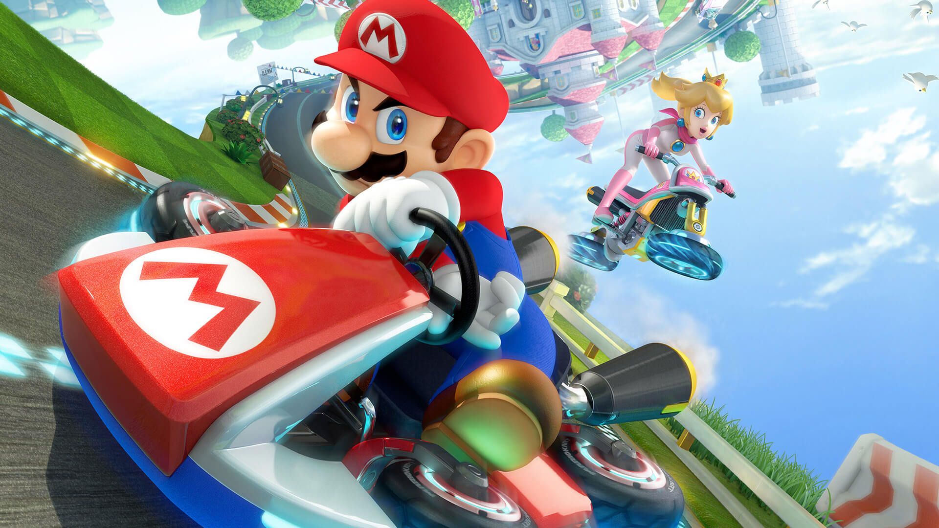 Best Local Multiplayer Games on Current Gen Systems - Mario Kart 8 Mario and Peach