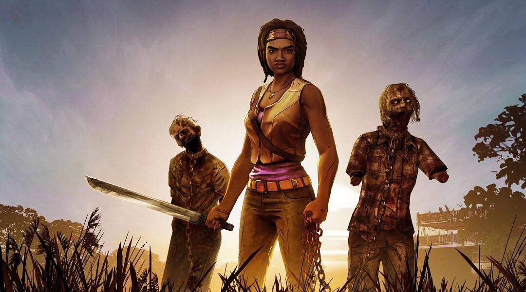 Watch The Walking Dead: Michonne Launch Trailer - Michonne with walkers